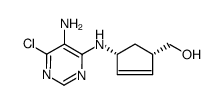 (1S,cis)-4-[(5-amino-6-chloro-4-pyrimidinyl)amino]-2-cyclopentene-1-methanol结构式
