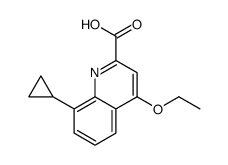 8-cyclopropyl-4-ethoxyquinoline-2-carboxylic acid Structure
