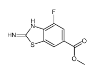 methyl 2-amino-4-fluoro-1,3-benzothiazole-6-carboxylate结构式