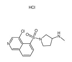 (R/S)-1-(4-chloro-5-isoquinolinesulfonyl)-3-(methylamino)pyrrolidine hydrochloride结构式