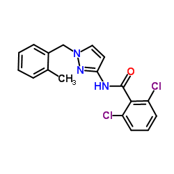 2,6-Dichloro-N-[1-(2-methylbenzyl)-1H-pyrazol-3-yl]benzamide Structure