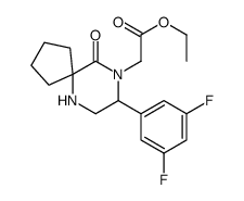 ethyl 2-[8-(3,5-difluorophenyl)-10-oxo-6,9-diazaspiro[4.5]decan-9 -yl]acetate结构式