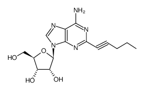 2-(1-pentyn-1-yl)adenosine结构式