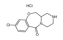 9-chloro-1,2,3,4,12,12a-hexahydro-6H-pyrazino[2,1-c][1,4]benzoxazepin-6-one hydrochloride Structure