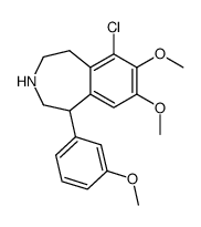 6-chloro-7,8-dimethoxy-1-(3-methoxyphenyl)-2,3,4,5-tetrahydro-1H-3-benzazepine Structure