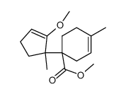 1-(2-Methoxy-1-methyl-cyclopent-2-enyl)-4-methyl-cyclohex-3-enecarboxylic acid methyl ester Structure