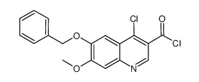 6-(benzyloxy)-4-chloro-7-methoxyquinoline-3-carbonyl chloride结构式