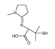 (2R)-3-methyl-2-[(1-methylpyrrolidin-2-ylidene)amino]-3-sulfanylbutanoic acid Structure