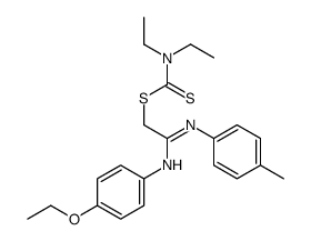 [2-(4-ethoxyanilino)-2-(4-methylphenyl)iminoethyl] N,N-diethylcarbamodithioate Structure