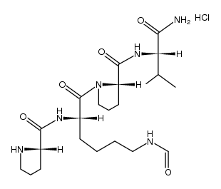 H-Pro-Lys(For)-Pro-Val-NH2*HCl结构式