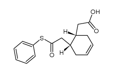 2-((1S,6R)-6-(2-oxo-2-(phenylthio)ethyl)cyclohex-3-en-1-yl)acetic acid Structure