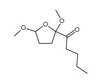 1-(2,5-dimethoxytetrahydrofuran-2-yl)pentan-1-one结构式