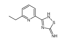 3-(6-乙基-2-吡啶)-1,2,4-噻二唑-5-胺结构式