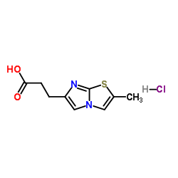 3-(2-甲基咪唑并[2,1-b]噻唑-6-基)丙酸盐酸盐结构式