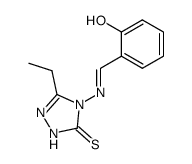 4-(2-hydroxybenzylideneamino)-5-mercapto-3-ethyl-4H-1,2,4-triazole Structure