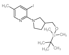 2-(3-((叔-丁基二甲基甲硅烷氧基)甲基)吡咯烷丁-1-基)-3-碘-5-甲基吡啶图片