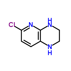 6-氯-1,2,3,4-四氢吡啶并[2,3-b]吡嗪结构式