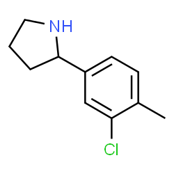 (R)-2-(3-氯-4-甲基苯基)吡咯烷结构式