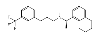 (R)-N-[1-(5,6,7,8-四氢萘-1-基)乙基]-3-(3-三氟甲基苯基)-1-丙胺结构式
