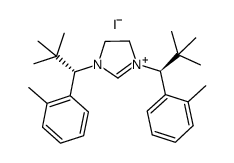 1,3-bis((S)-2,2-dimethyl-1-(o-tolyl)propyl)-4,5-dihydro-1H-imidazol-3-ium iodide Structure
