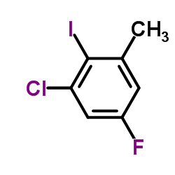 1-氯-5-氟-2-碘-3-甲基苯结构式