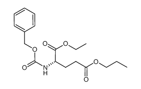 (S)-2-benzyloxycarbonylaminopentanedioic acid 1-ethyl ester 5-propyl ester Structure