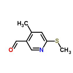 4-Methyl-6-methylsulfanyl-pyridine-3-carbaldehyde结构式