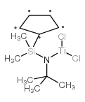 dimethylsilyl (t-butylamido)(cyclopentadienyl) titanium dichloride Structure