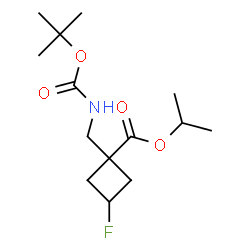 propan-2-yl 1-({[(tert-butoxy)carbonyl]amino}methyl)-3-fluorocyclobutane-1-carboxylate Structure