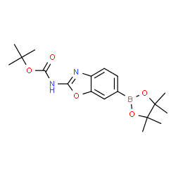 tert-butyl (6-(4,4,5,5-tetramethyl-1,3,2-dioxaborolan-2-yl)benzo[d]oxazol-2-yl)carbamate Structure