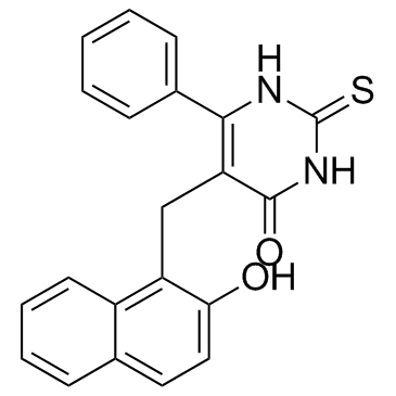 5-[(2-羟基萘-1-基)甲基]-6-苯基-2-硫代-2,3-二氢嘧啶-4(1H)-酮结构式