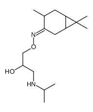 1-(propan-2-ylamino)-3-[(Z)-(3,7,7-trimethyl-4-bicyclo[4.1.0]heptanylidene)amino]oxypropan-2-ol Structure