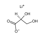 (S)-2,3-dihydroxy-propionic acid, lithium-salt结构式