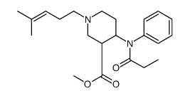 methyl 1-(4-methylpent-3-enyl)-4-(N-propanoylanilino)piperidine-3-carboxylate结构式