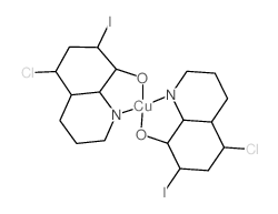 Copper,bis(5-chloro-7-iodo-8-quinolinolato-kN1,kO8)- structure