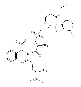 (2R)-L-gamma-Glutamyl-3-((2-((bis(bis(2-chloroethyl)amino)phosphinyl)oxy) ethyl)sulfonyl)- L-alanyl-2-phenylglycine结构式