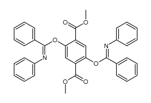 2.5-Bis-[N-phenyl-benzimidoyloxy]-terephthalsaeure-dimethylester结构式