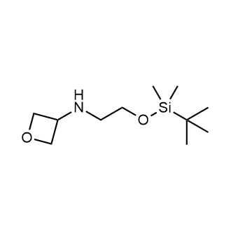 N-(2-((tert-butyldimethylsilyl)oxy)ethyl)oxetan-3-amine Structure