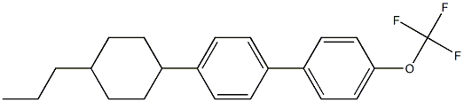反式-4-(4-丙基环己基)-4'-三氟甲氧基联苯结构式