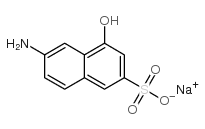sodium 6-amino-4-hydroxynaphthalene-2-sulphonate Structure