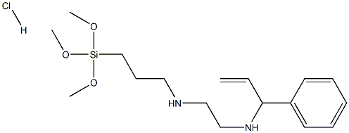 N1-[(乙烯基苄基)-N2-[3-(三甲氧基硅)丙基]-1,2-乙二胺盐酸盐结构式