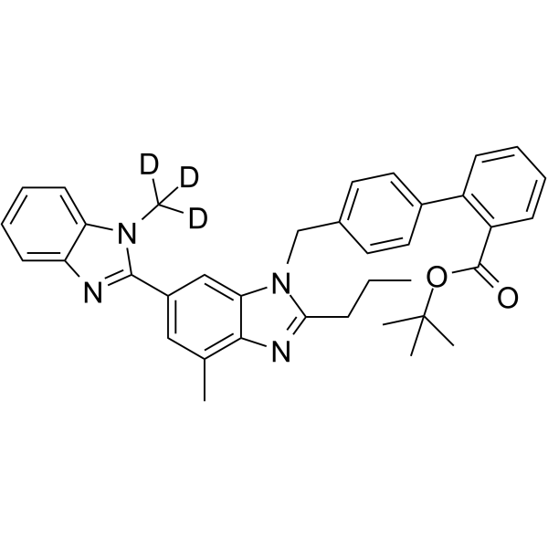 Telmisartan-d3 tert-Butyl Ester结构式
