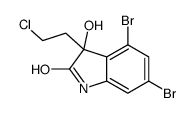 4,6-dibromo-3-(2-chloroethyl)-3-hydroxy-1H-indol-2-one Structure