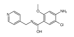 4-amino-5-chloro-2-methoxy-N-(pyridin-4-ylmethyl)benzamide结构式