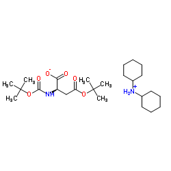 BOC-D-天冬氨酸-4-叔丁酯二环己胺盐结构式