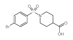 1-[(4-BROMOPHENYL)SULFONYL]-4-PIPERIDINECARBOXYLIC ACID Structure