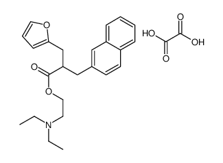 diethyl[2-[3-(2-furyl)-2-(2-naphthylmethyl)propionyloxy]ethyl]ammonium hydrogen oxalate结构式