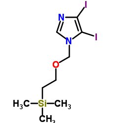 4,5-Diiodo-1-(2-trimethylsilanyl-ethoxymethyl)-1H-imidazole结构式