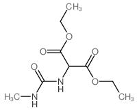 Propanedioic acid,2-[[(methylamino)carbonyl]amino]-, 1,3-diethyl ester结构式
