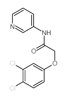 2-(3,4-dichlorophenoxy)-N-pyridin-3-yl-acetamide结构式
